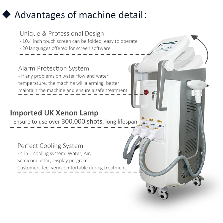 4 in 1 IPL Hair Removal IPL+RF+YAG Hair Removal Machine Q Switch ND YAG Laser Tattoo Removal Laser Hair Removal Beauty Machine