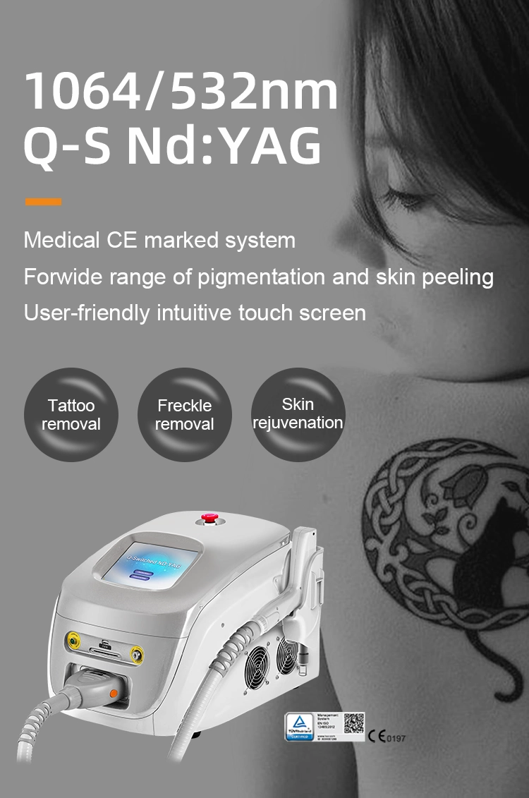 Spectra ND YAG Laser Best New Portable Q Switch ND YAG Laser Tattoo Removal Machine