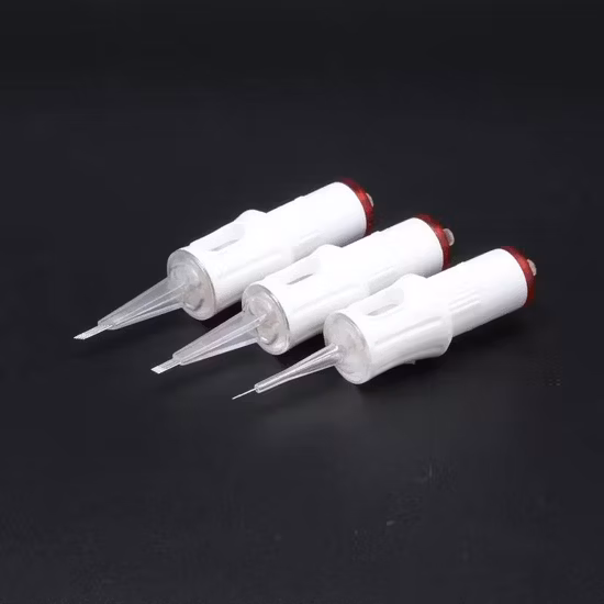 Suprimentos de maquiagem permanente com logotipo personalizado esterilizado descartável universal cartucho de agulhas de tatuagem para sobrancelhas para lábios microblading