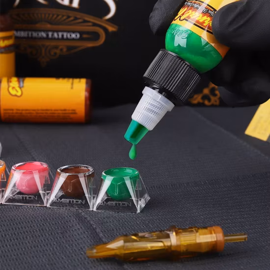 Copos plásticos para tinta descartáveis ​​acessórios para tatuagem
