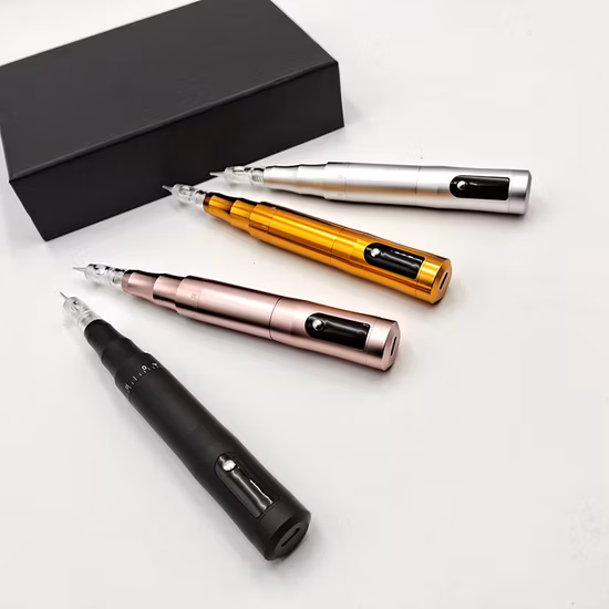 Mais recente marca privada digital sem fio ajustável 5 velocidades máquina de tatuagem kit microblading caneta para delineador de sobrancelhas ombre
